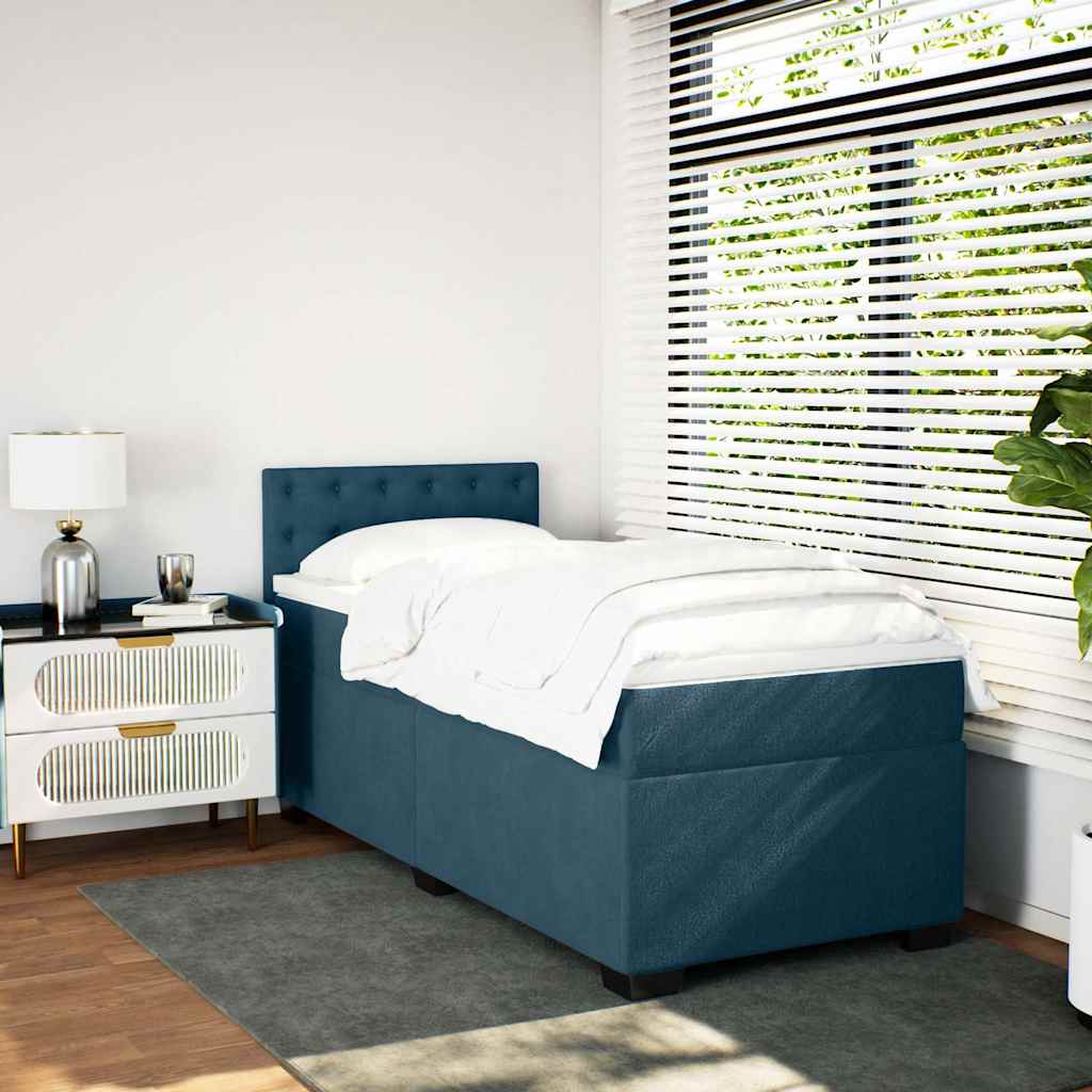 Sommier à lattes de lit avec matelas Bleu foncé 90x200 cm - XIOS