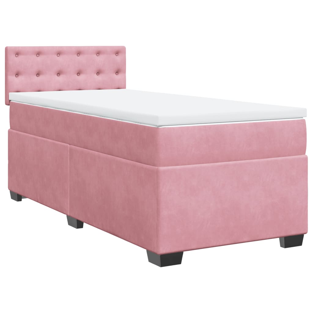 Sommier à lattes de lit avec matelas Rose 90x200 cm Velours - XIOS