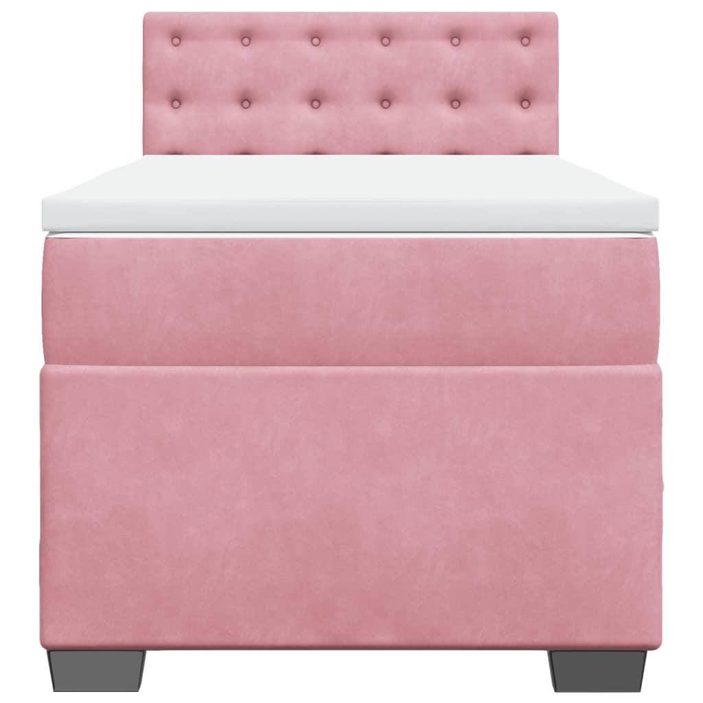Sommier à lattes de lit avec matelas Rose 90x200 cm Velours - XIOS