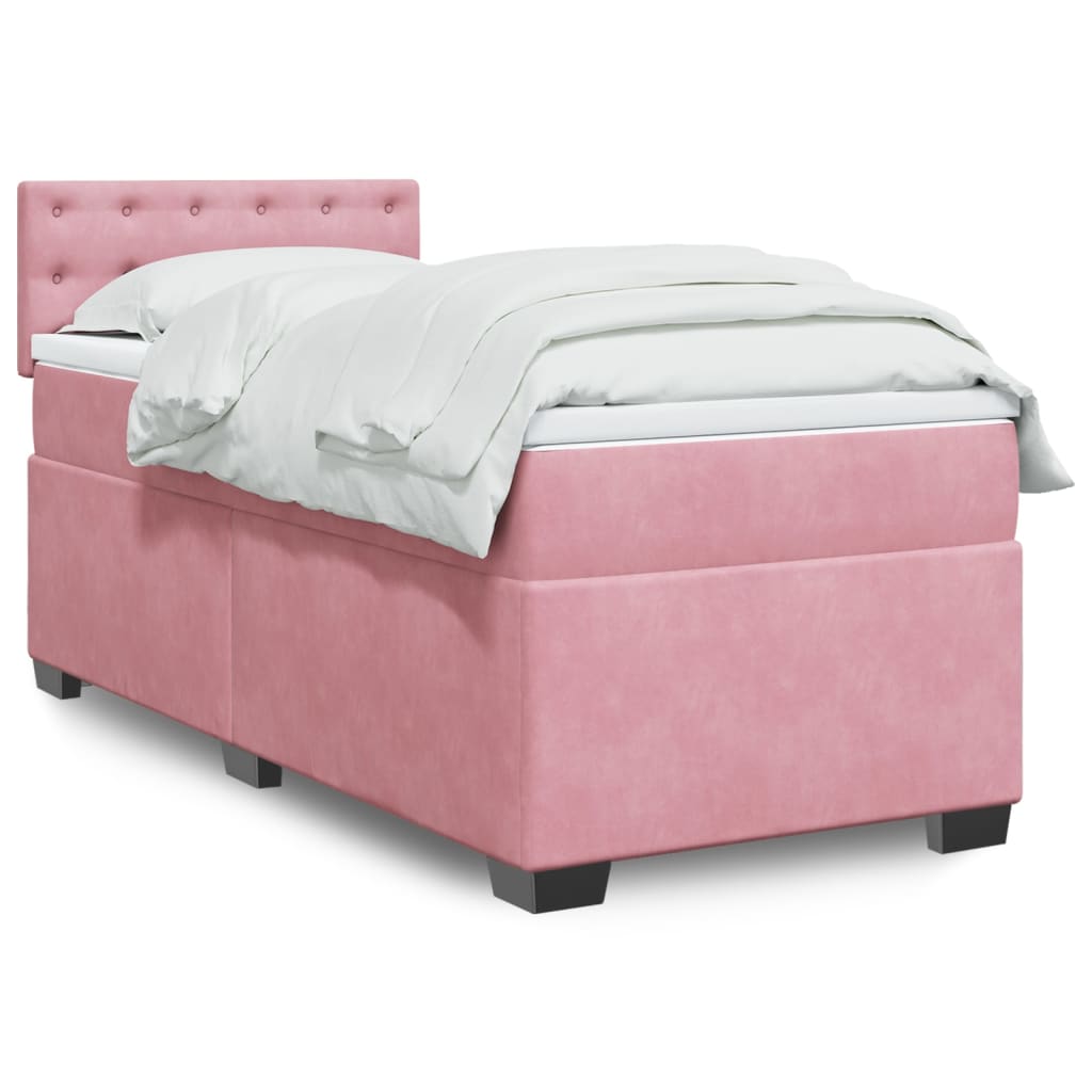 Sommier à lattes de lit avec matelas Rose 90x200 cm Velours - XIOS