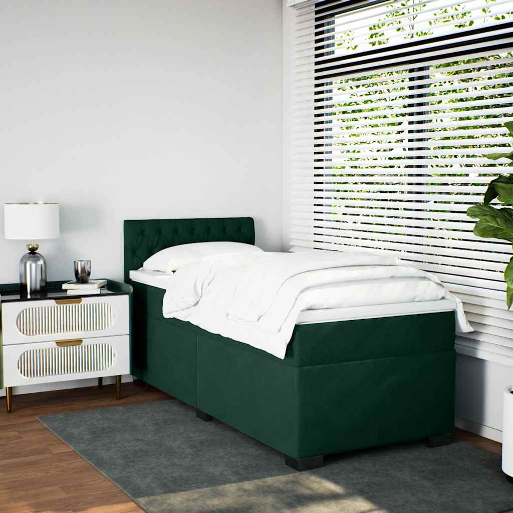 Sommier à lattes de lit avec matelas Vert foncé 90x200 cm - XIOS
