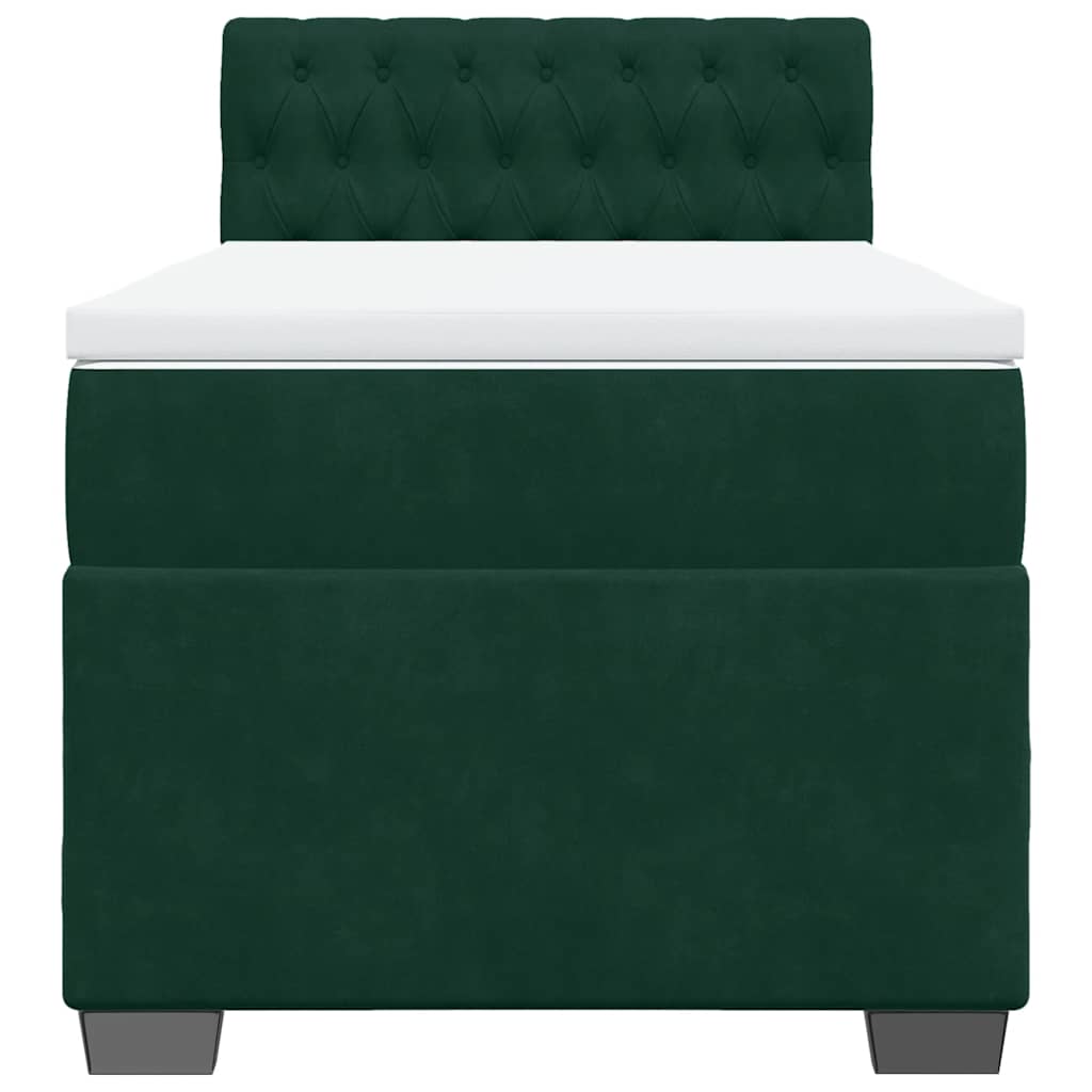 Sommier à lattes de lit avec matelas Vert foncé 90x200 cm - XIOS