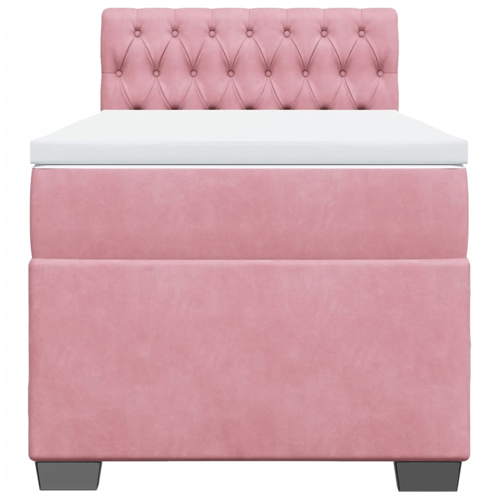 Sommier à lattes de lit avec matelas Rose 90x200 cm Velours - XIOS