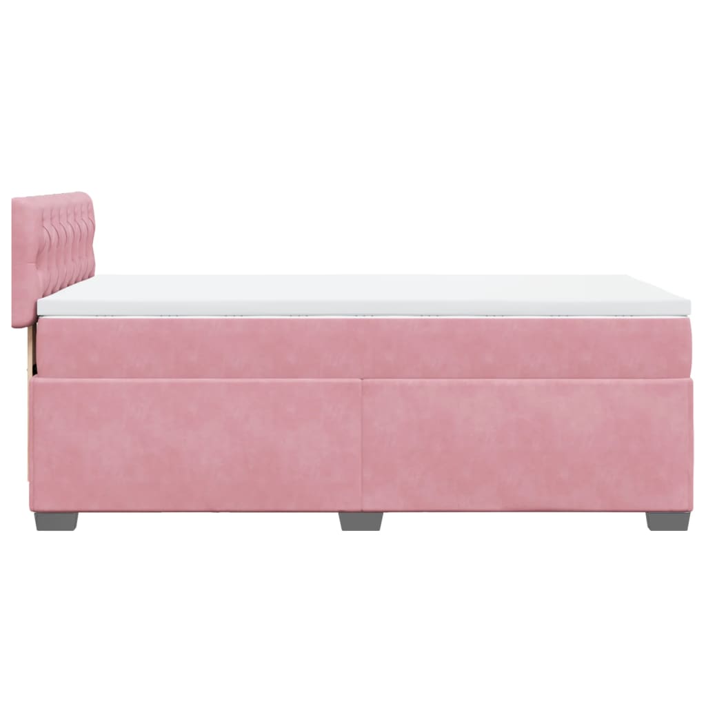 Sommier à lattes de lit avec matelas Rose 90x200 cm Velours - XIOS