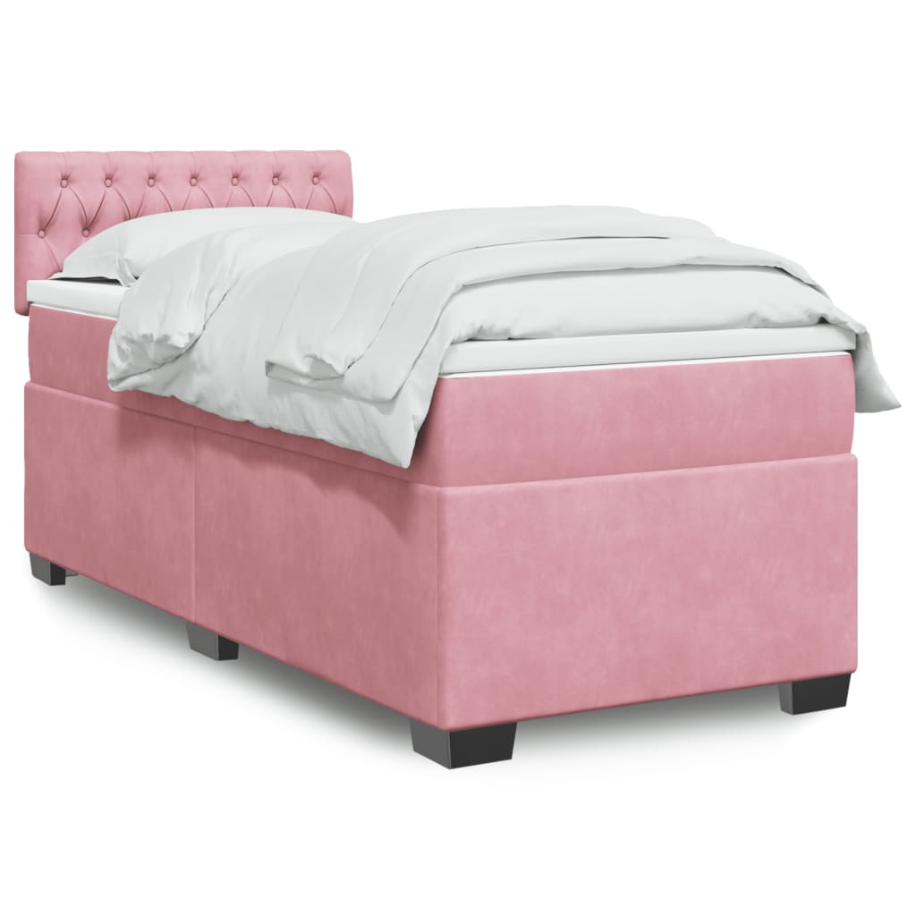 Sommier à lattes de lit avec matelas Rose 90x200 cm Velours - XIOS