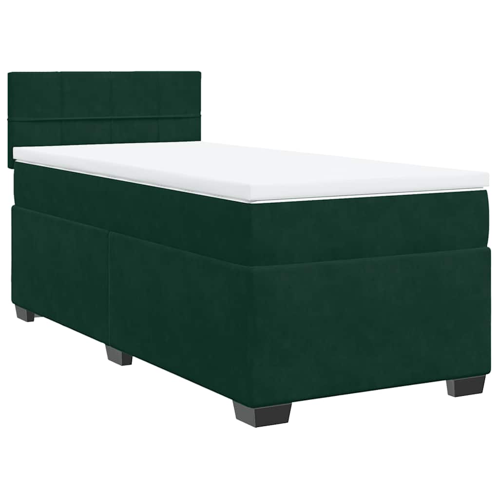Sommier à lattes de lit avec matelas Vert foncé 90x200 cm - XIOS