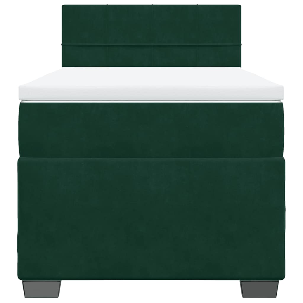 Sommier à lattes de lit avec matelas Vert foncé 90x200 cm - XIOS