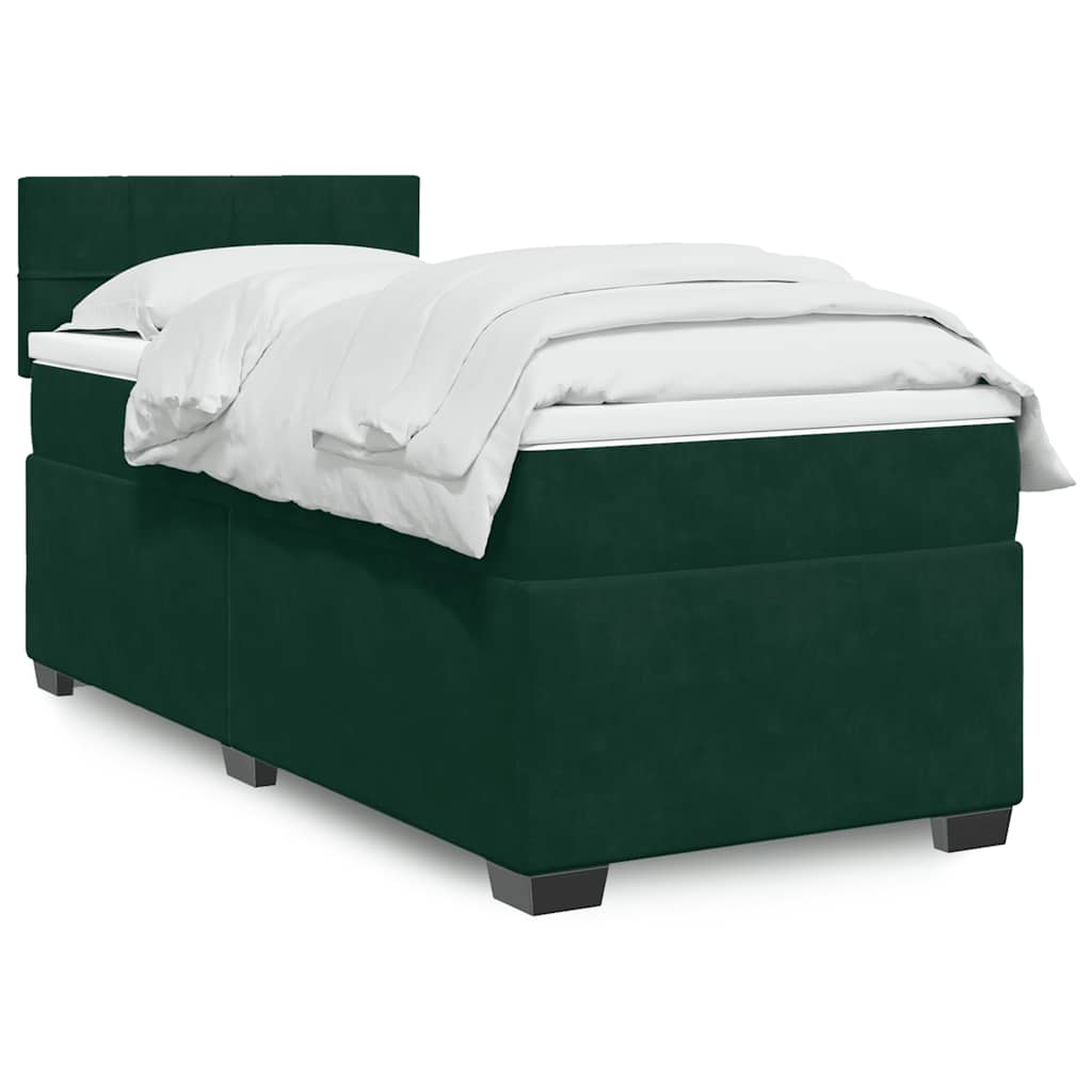 Sommier à lattes de lit avec matelas Vert foncé 90x200 cm - XIOS