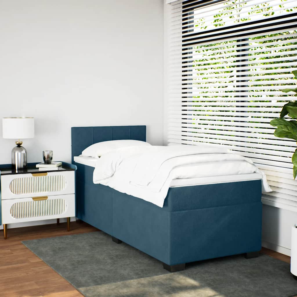 Sommier à lattes de lit avec matelas Bleu foncé 90x200 cm - XIOS