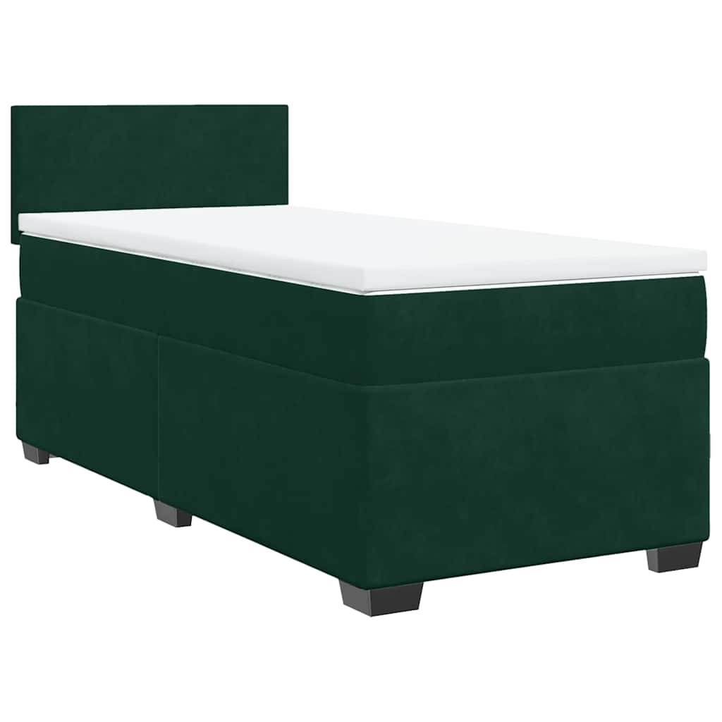 Sommier à lattes de lit avec matelas Vert foncé 100x200 cm - XIOS