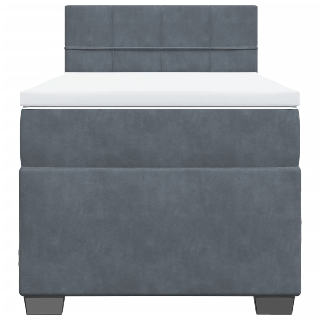Sommier à lattes de lit avec matelas Gris foncé 100x200 cm - XIOS