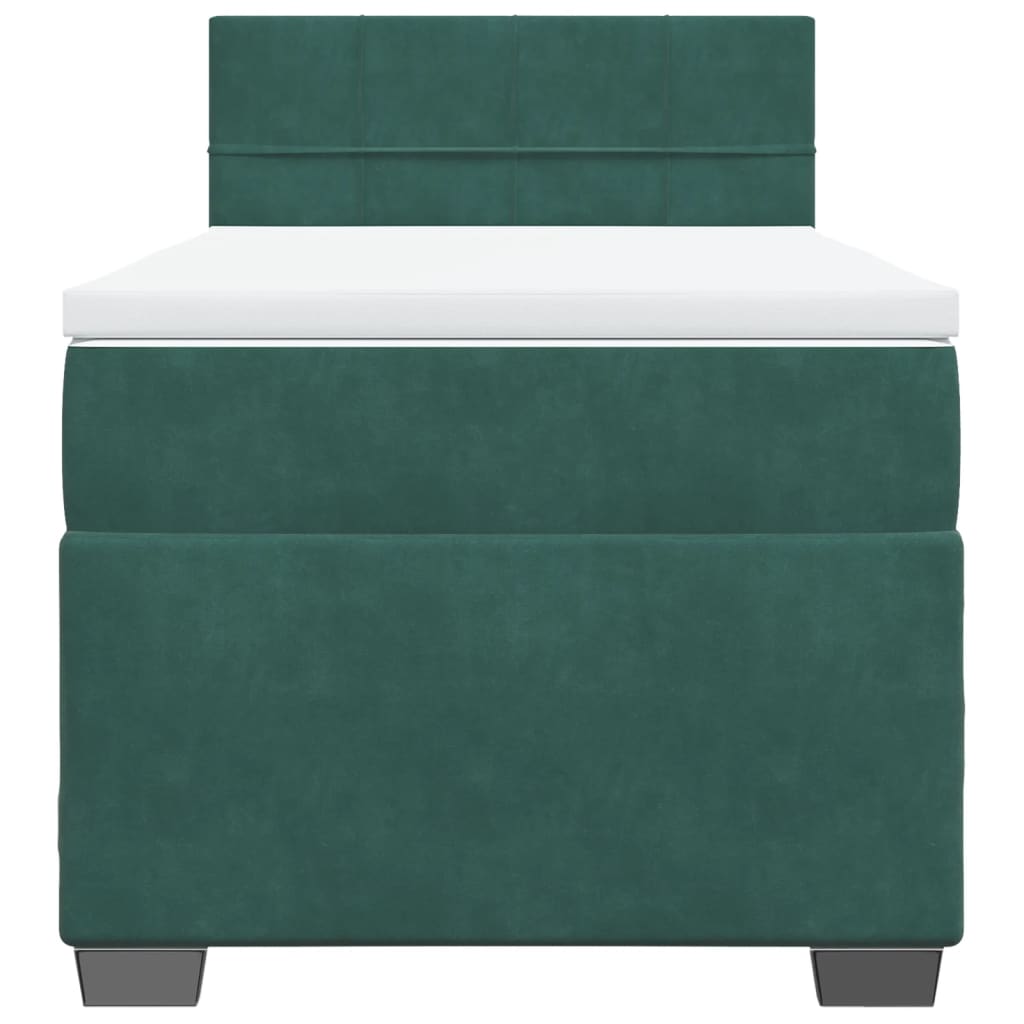 Sommier à lattes de lit avec matelas Vert foncé 100x200 cm - XIOS