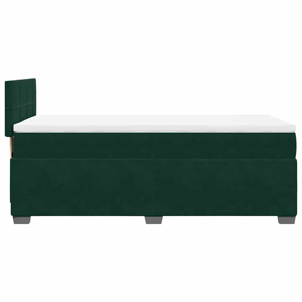 Sommier à lattes de lit avec matelas Vert foncé 100x200 cm - XIOS