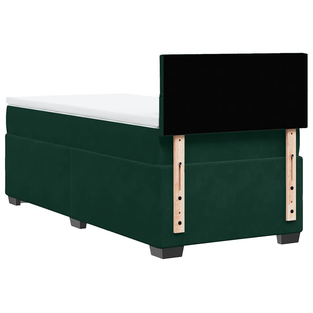 Sommier à lattes de lit avec matelas Vert foncé 100x200 cm - XIOS