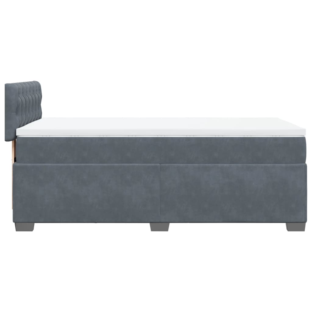 Sommier à lattes de lit avec matelas Gris foncé 100x200 cm - XIOS