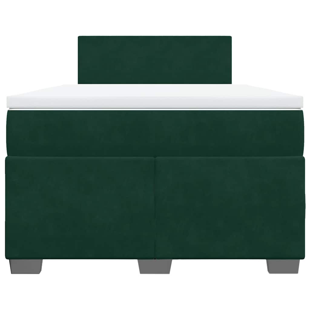 Sommier à lattes de lit avec matelas vert foncé 120x190 cm - XIOS