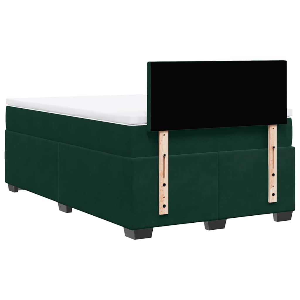 Sommier à lattes de lit avec matelas vert foncé 120x190 cm - XIOS