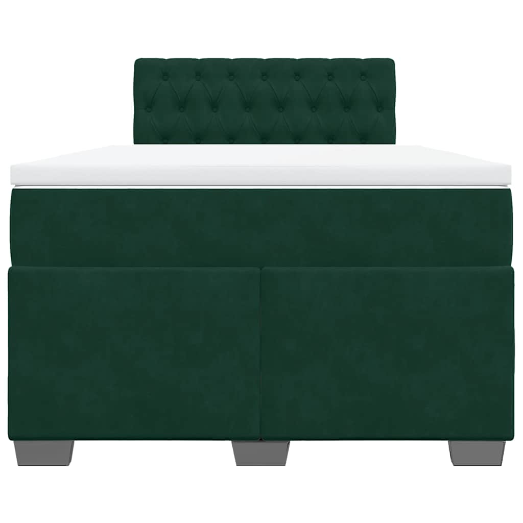 Sommier à lattes de lit avec matelas vert foncé 120x190 cm - XIOS