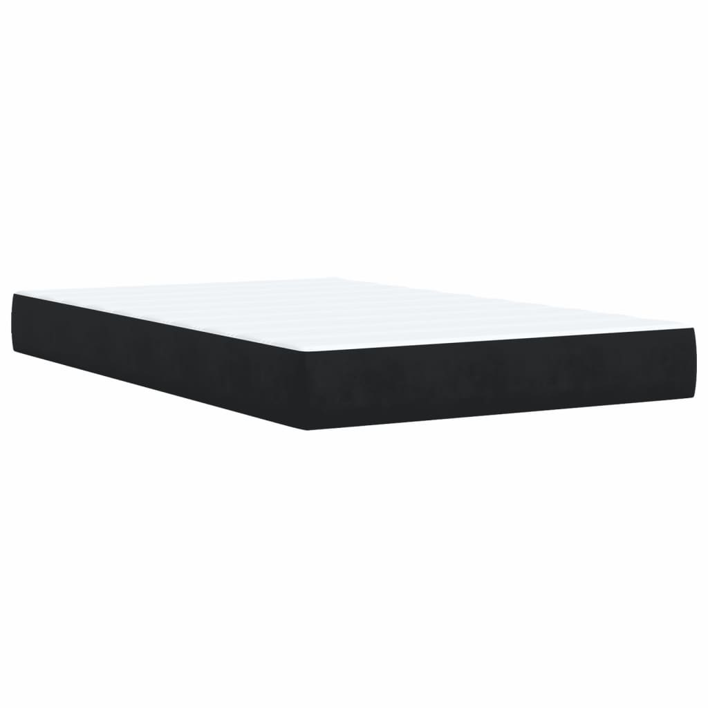 Sommier à lattes de lit avec matelas noir 120x190 cm velours - XIOS