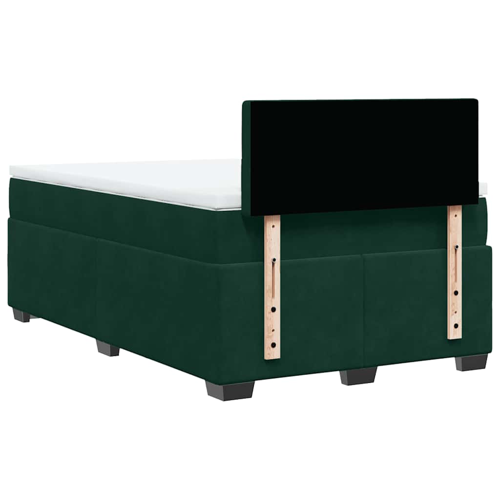 Sommier à lattes de lit avec matelas vert foncé 120x190 cm - XIOS