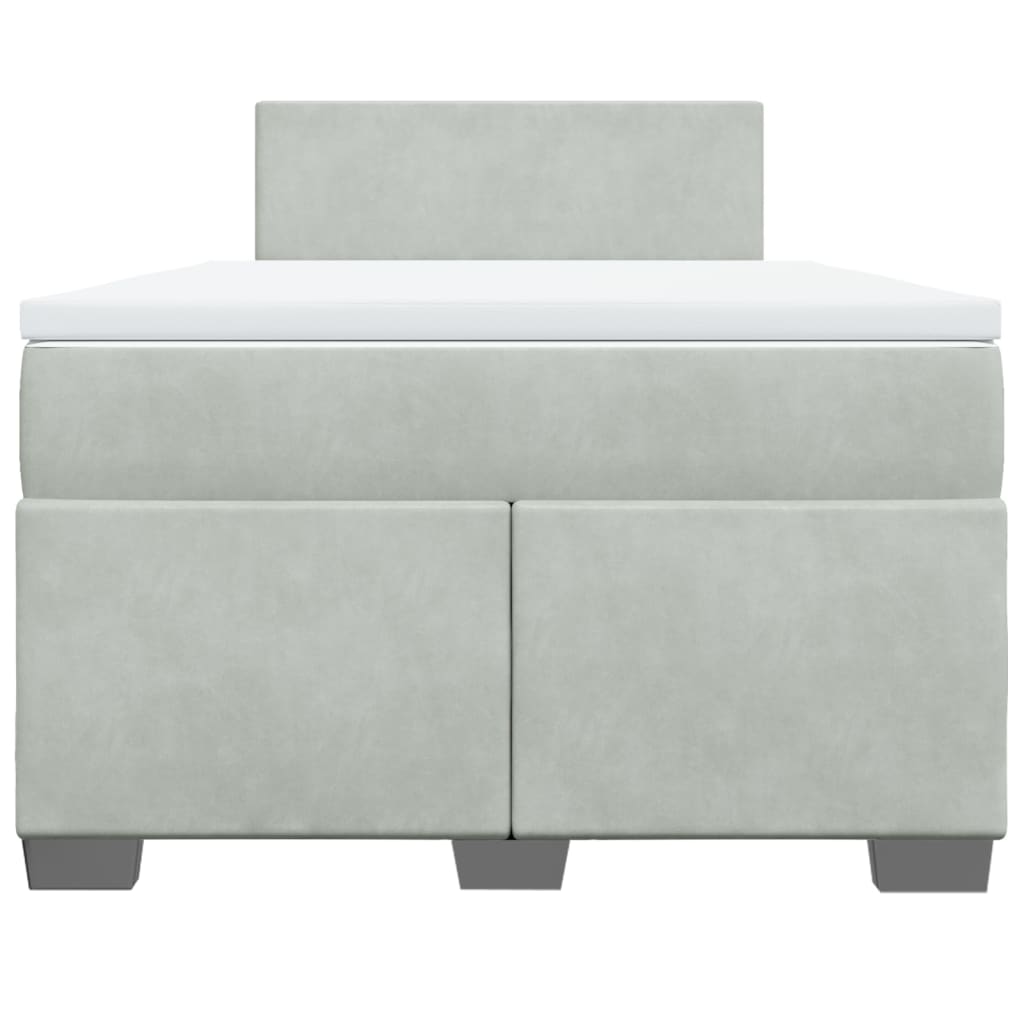 Sommier à lattes de lit et matelas Gris clair 120x200cm Velours - XIOS