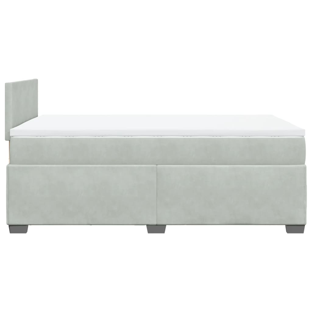 Sommier à lattes de lit et matelas Gris clair 120x200cm Velours - XIOS