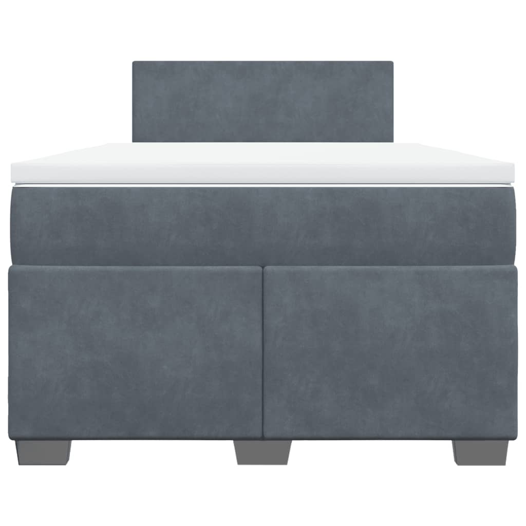 Sommier à lattes de lit et matelas Gris foncé 120x200cm Velours - XIOS