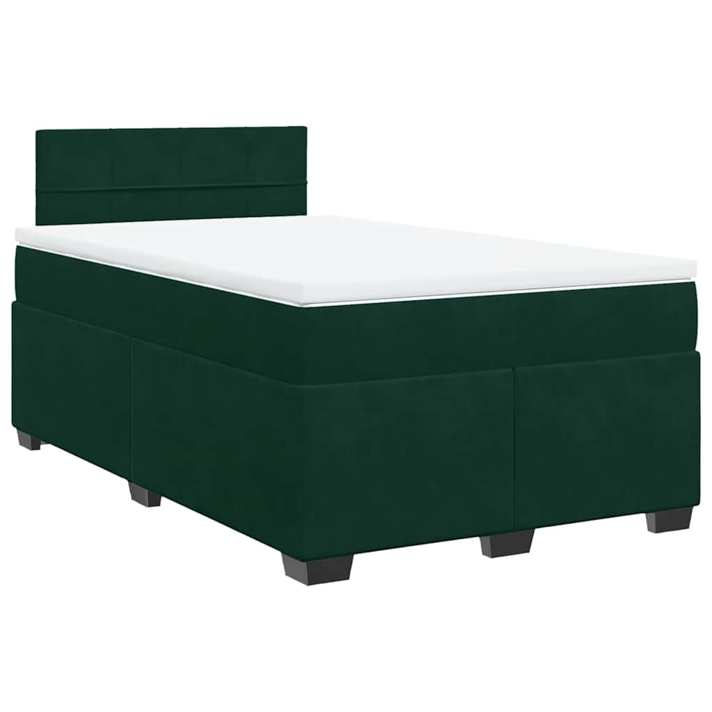 Sommier à lattes de lit et matelas Vert foncé 120x200cm Velours - XIOS