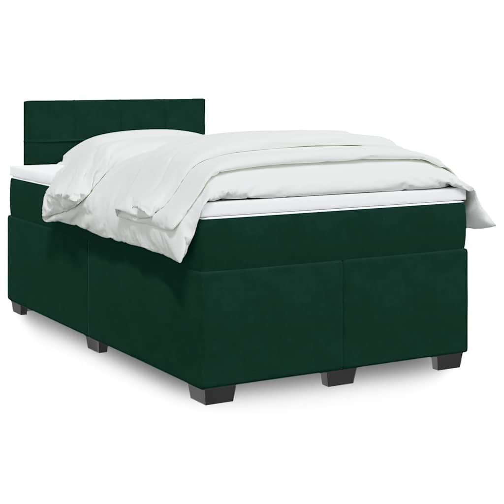 Sommier à lattes de lit et matelas Vert foncé 120x200cm Velours - XIOS