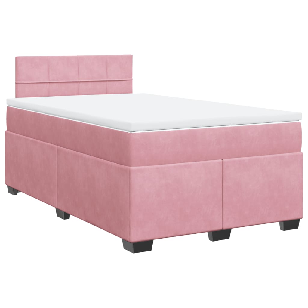 Sommier à lattes de lit avec matelas Rose 120x200 cm Velours