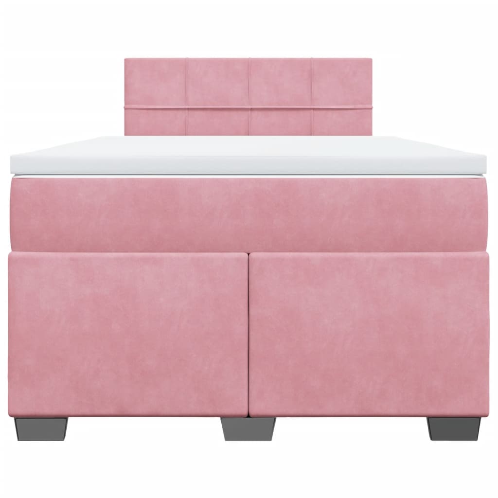 Sommier à lattes de lit avec matelas Rose 120x200 cm Velours