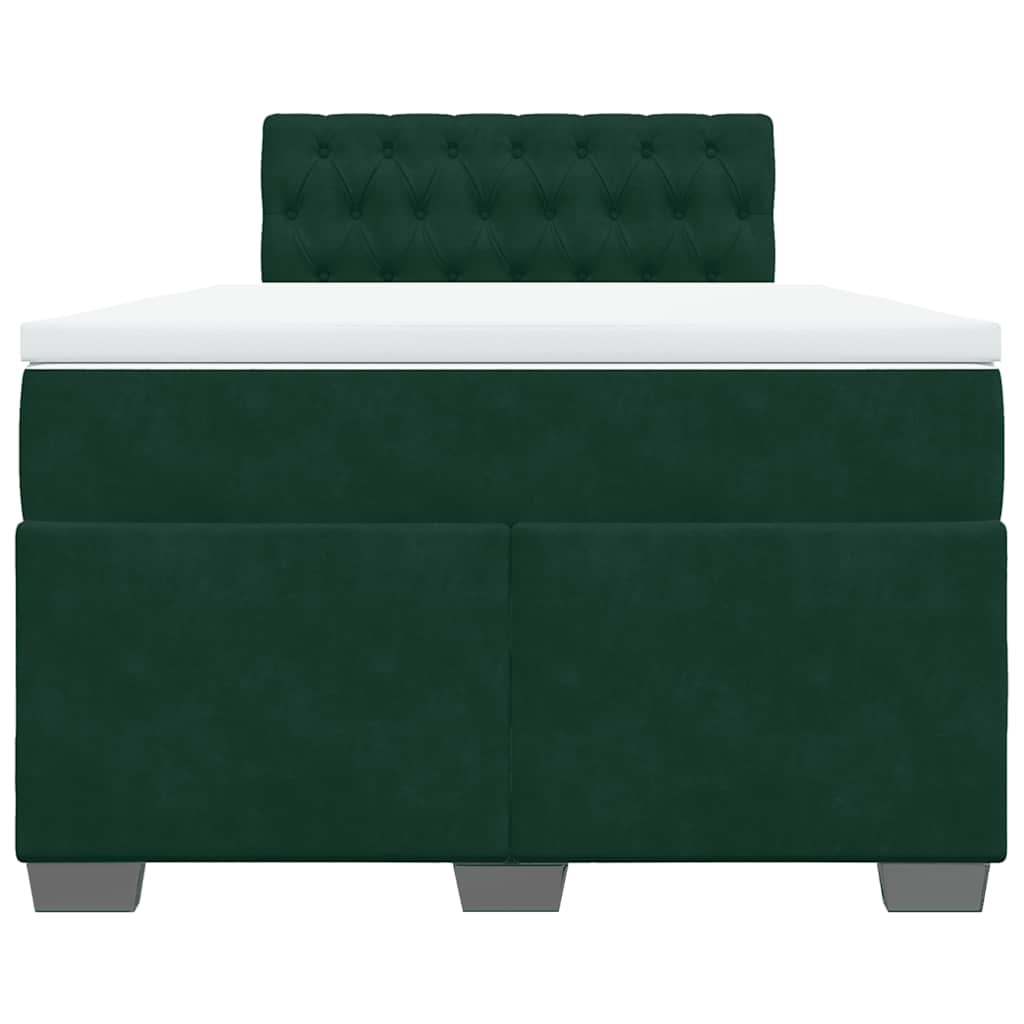 Sommier à lattes de lit et matelas Vert foncé 120x200cm Velours - XIOS