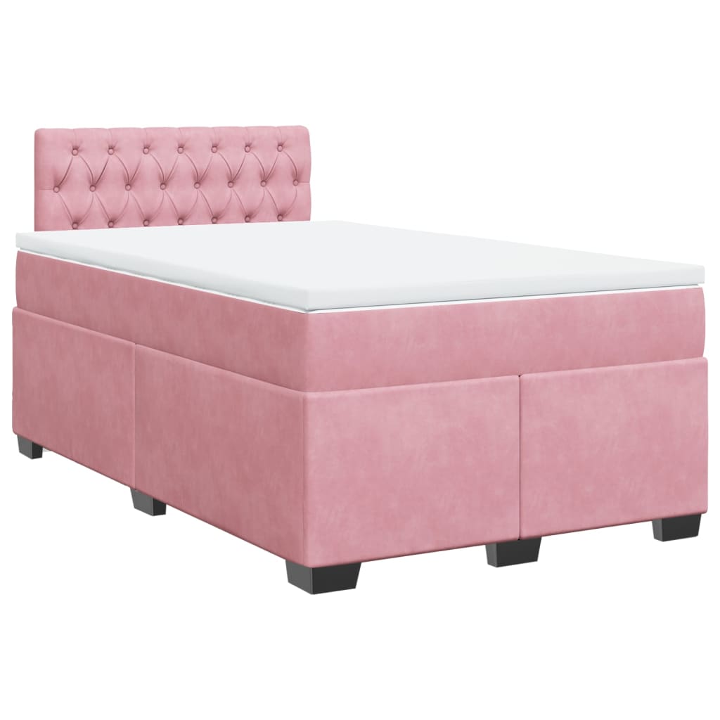 Sommier à lattes de lit avec matelas Rose 120x200 cm Velours - XIOS