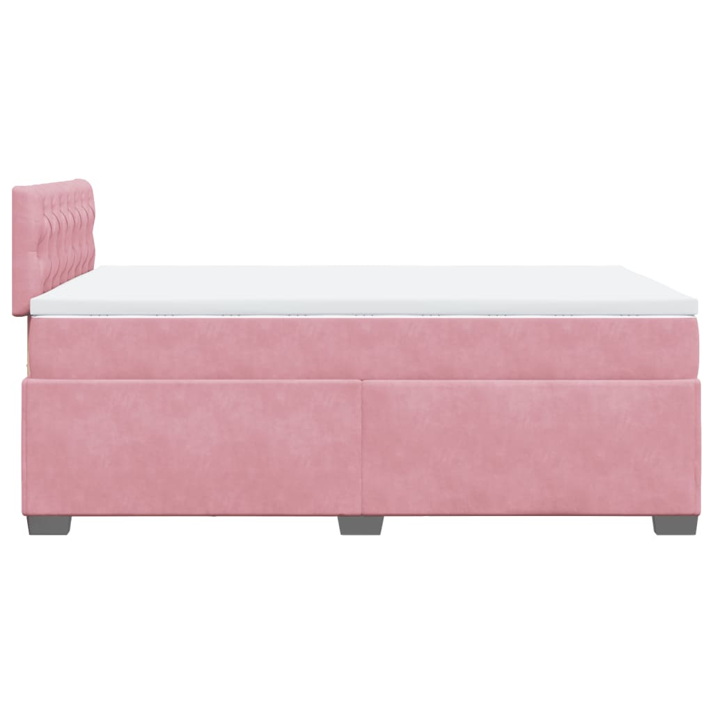 Sommier à lattes de lit avec matelas Rose 120x200 cm Velours