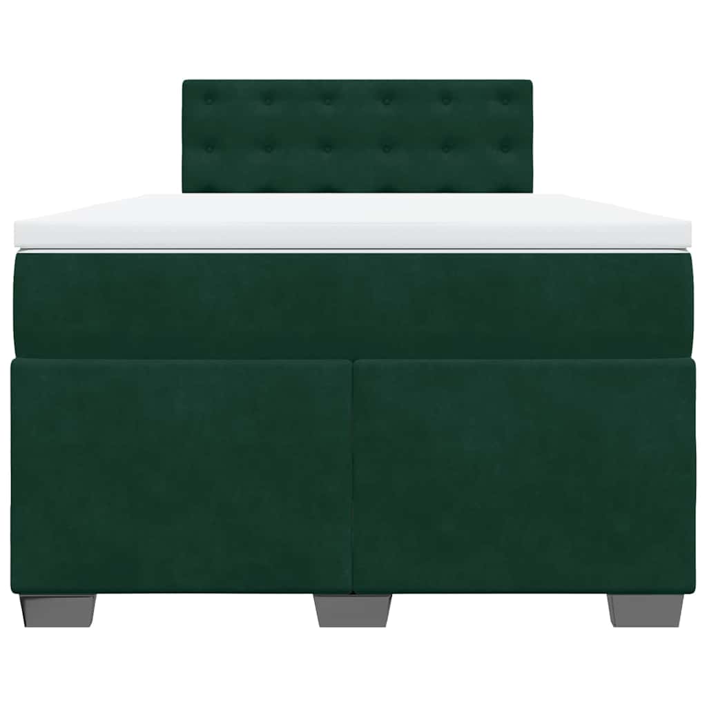 Sommier à lattes de lit et matelas Vert foncé 120x200cm Velours - XIOS