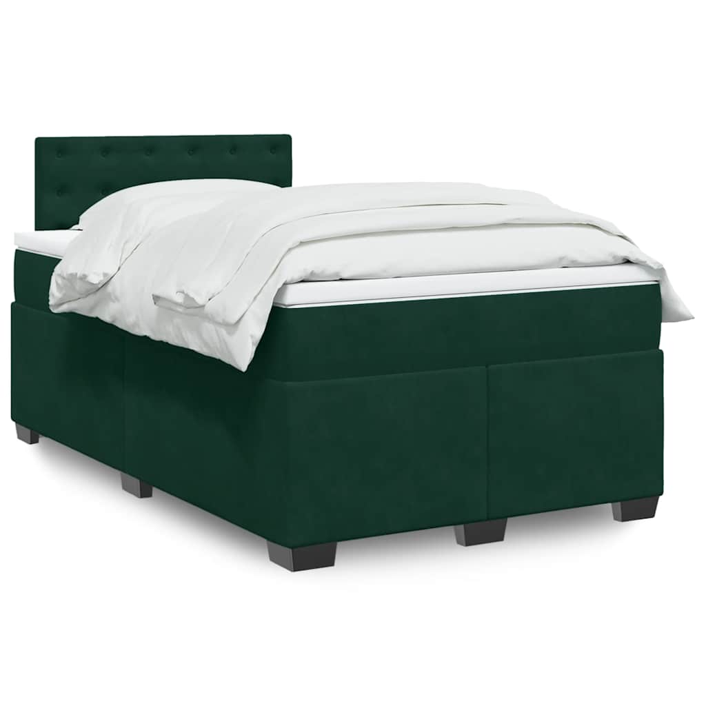 Sommier à lattes de lit et matelas Vert foncé 120x200cm Velours - XIOS