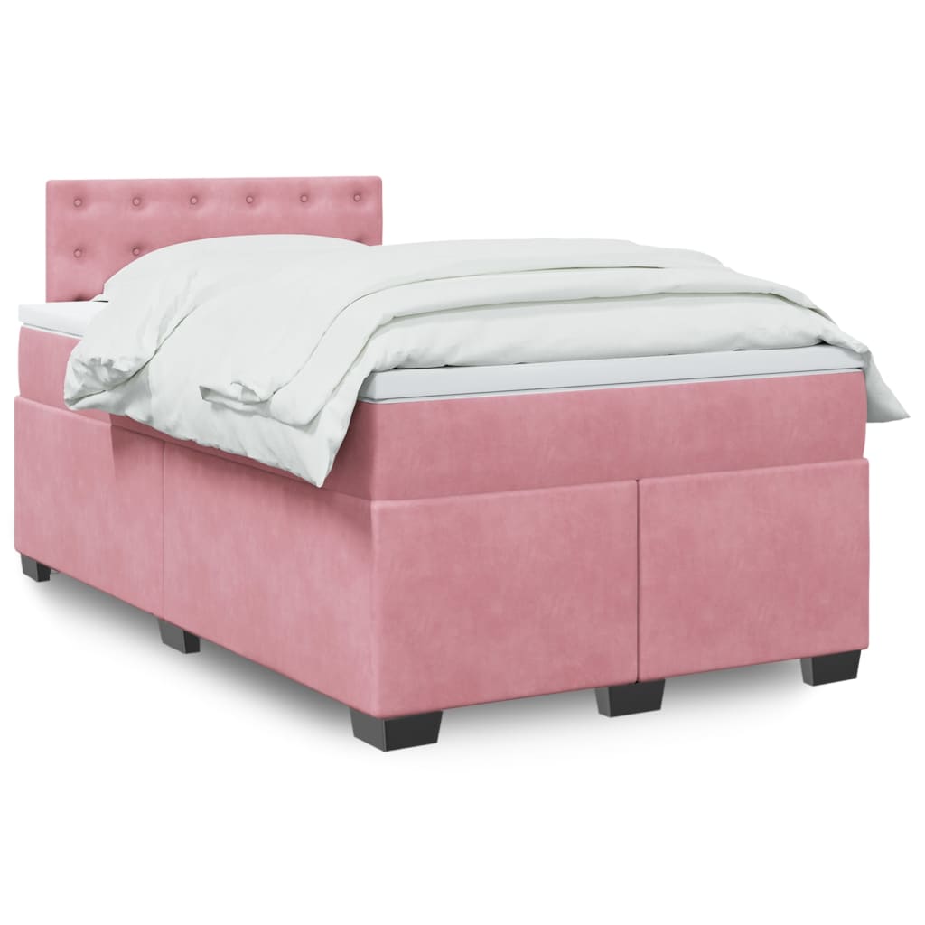 Sommier à lattes de lit avec matelas Rose 120x200 cm Velours - XIOS