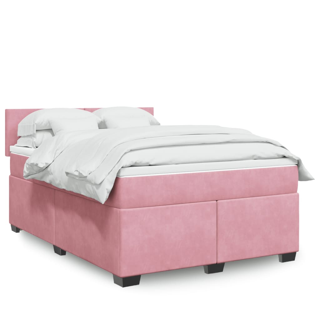 Sommier à lattes de lit avec matelas Rose 140x190 cm Velours - XIOS