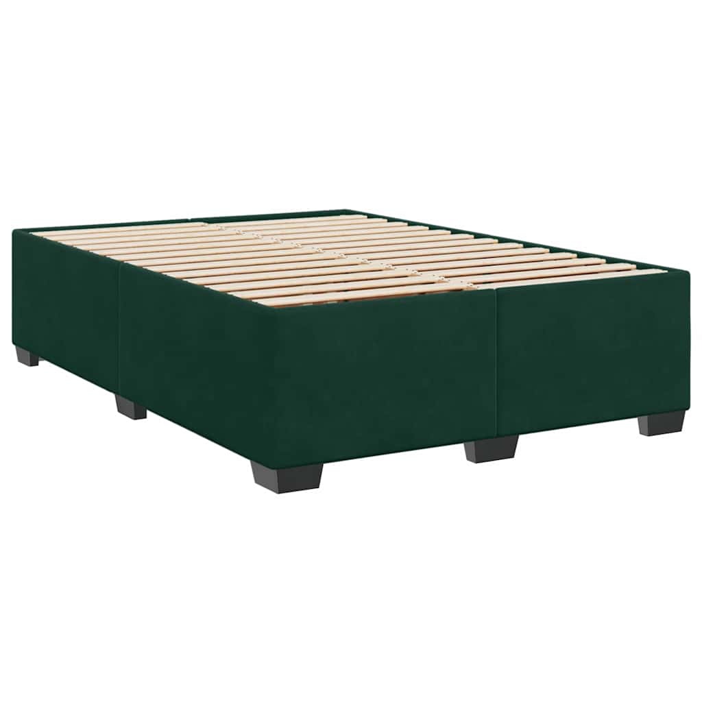 Sommier à lattes de lit et matelas Vert foncé 140x190cm Velours - XIOS