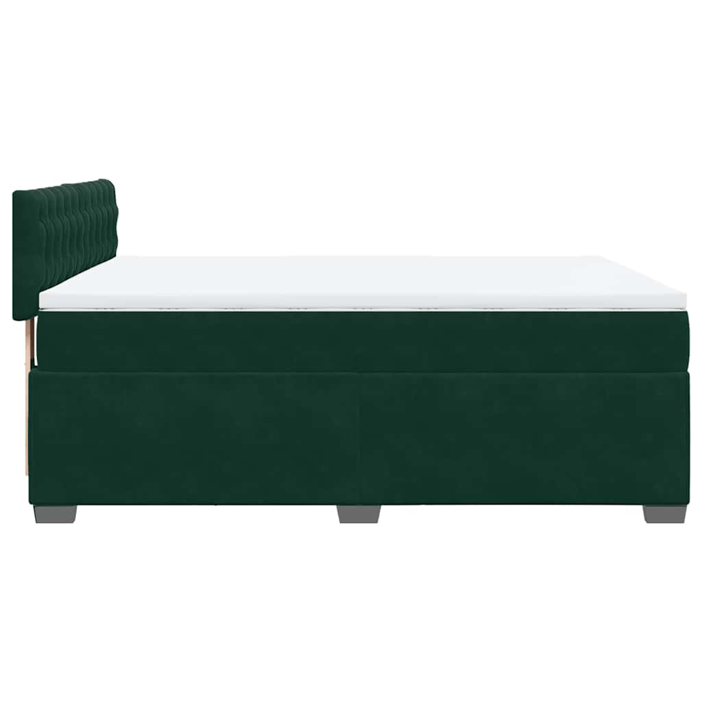 Sommier à lattes de lit et matelas Vert foncé 140x190cm Velours - XIOS
