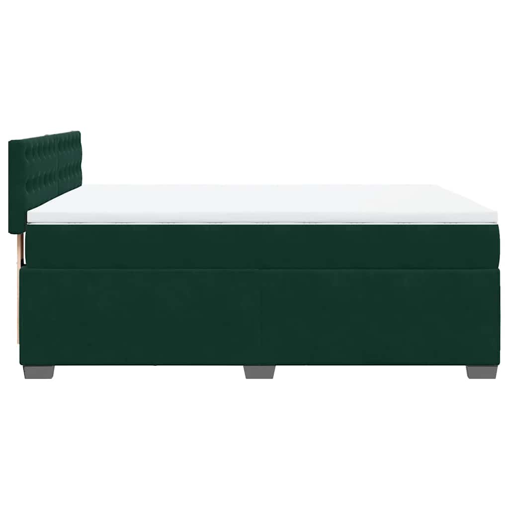 Sommier à lattes de lit et matelas Vert foncé 140x190cm Velours - XIOS