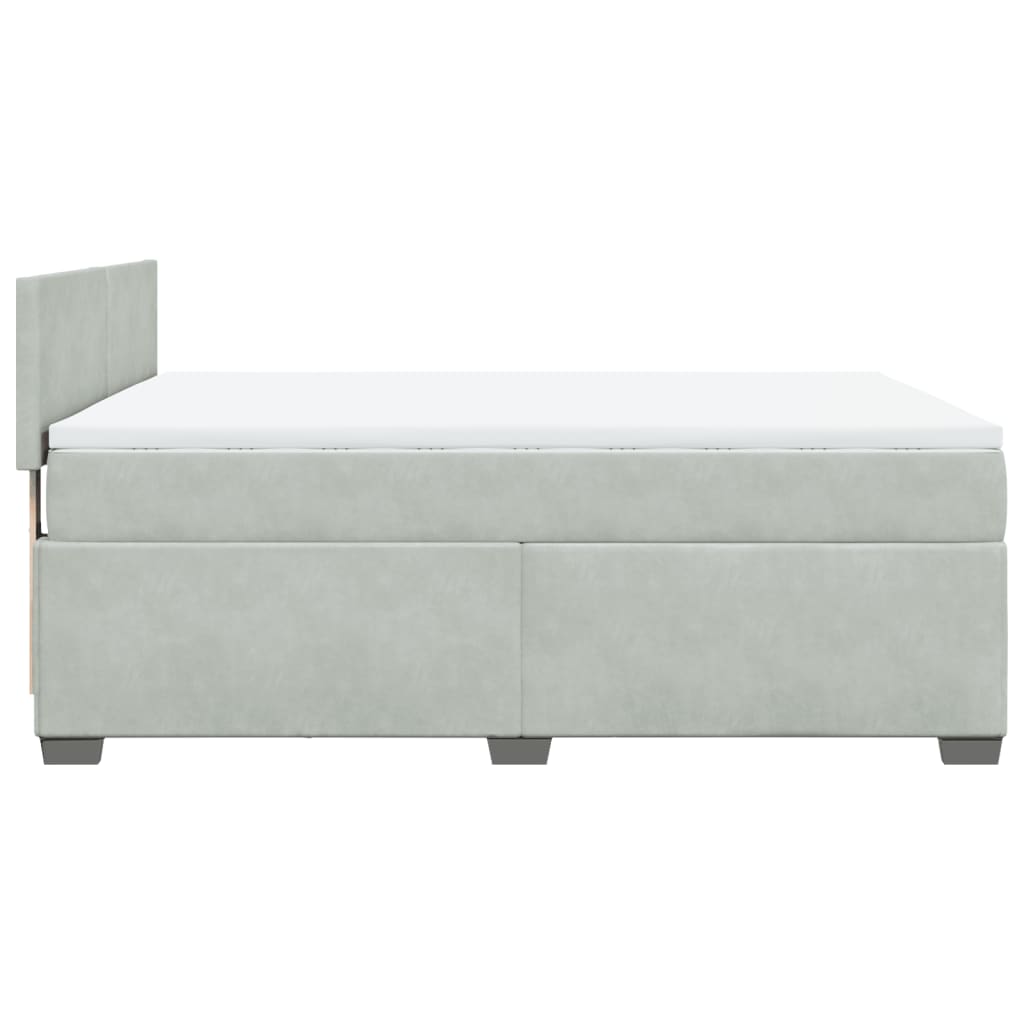 Sommier à lattes de lit et matelas Gris clair 140x200cm Velours - XIOS