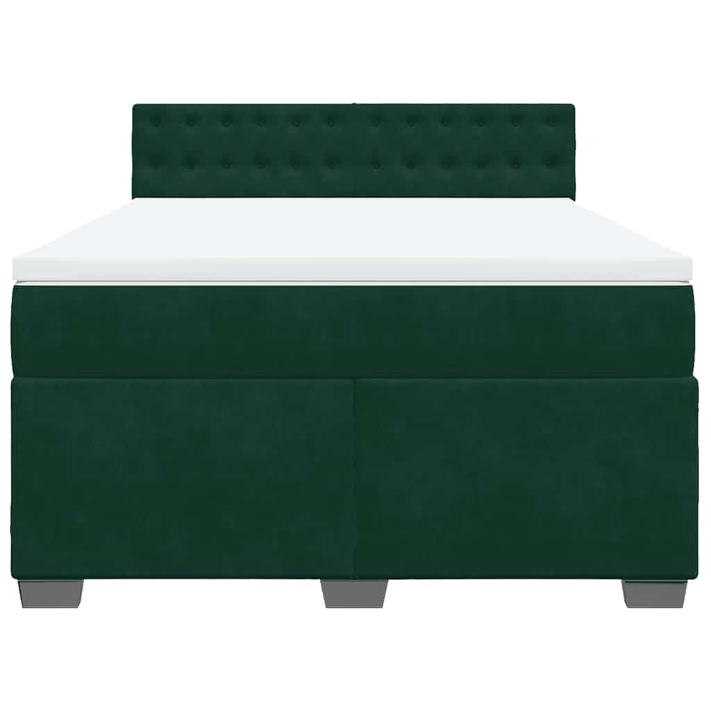 Sommier à lattes de lit et matelas Vert foncé 140x200cm Velours - XIOS