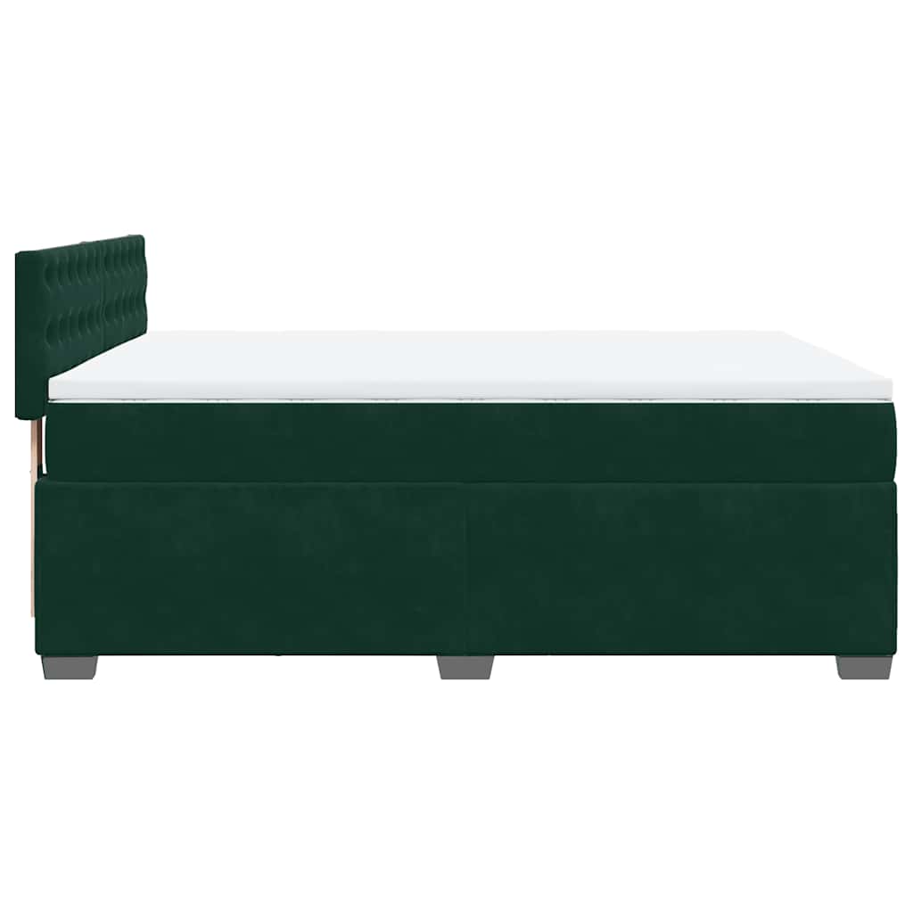 Sommier à lattes de lit et matelas Vert foncé 140x200cm Velours - XIOS