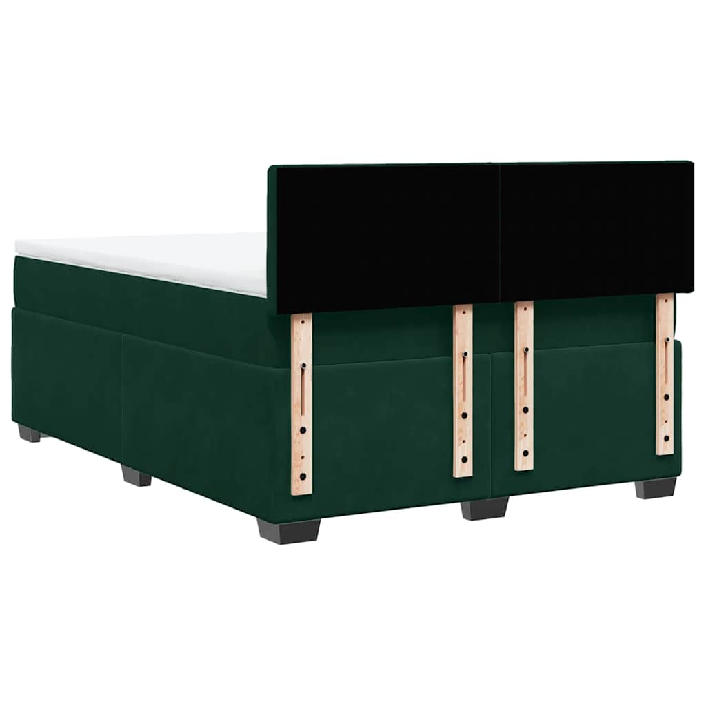 Sommier à lattes de lit et matelas Vert foncé 140x200cm Velours - XIOS