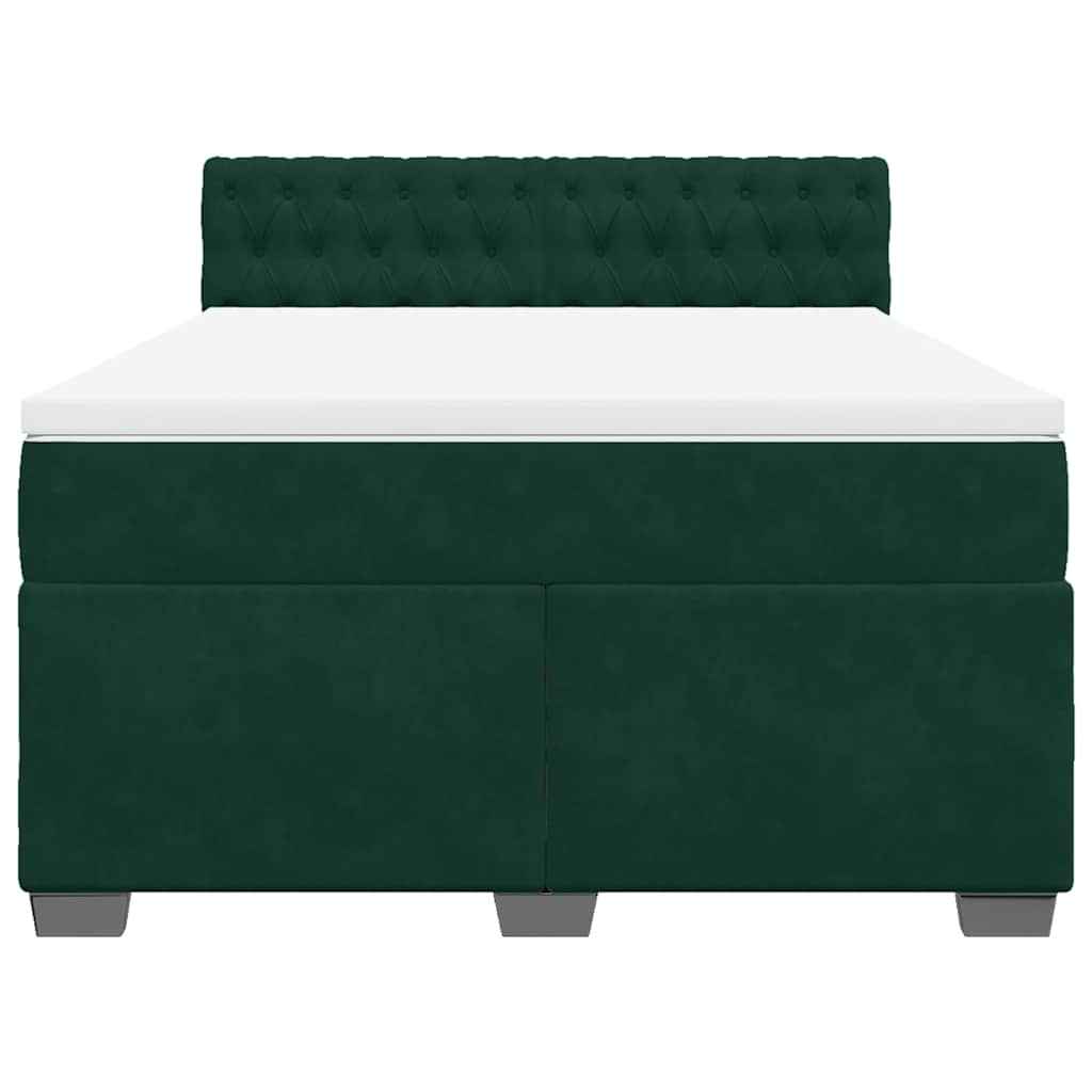 Sommier à lattes de lit et matelas Vert foncé 160x200cm Velours - XIOS