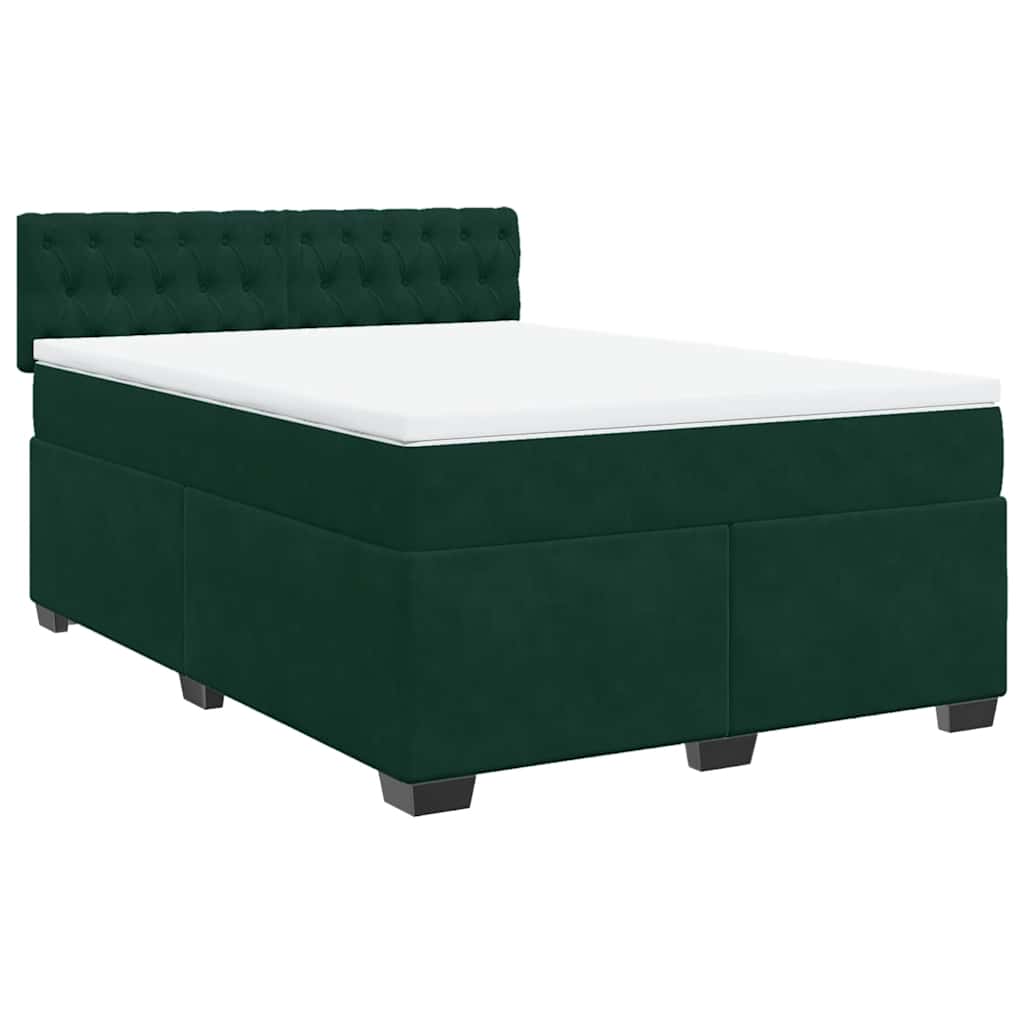Sommier à lattes de lit et matelas Vert foncé 160x200cm Velours - XIOS
