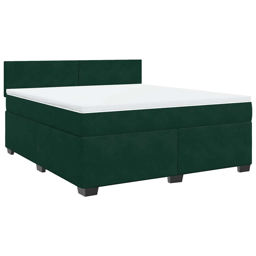 Sommier à lattes de lit et matelas Vert foncé 180x200cm Velours - XIOS