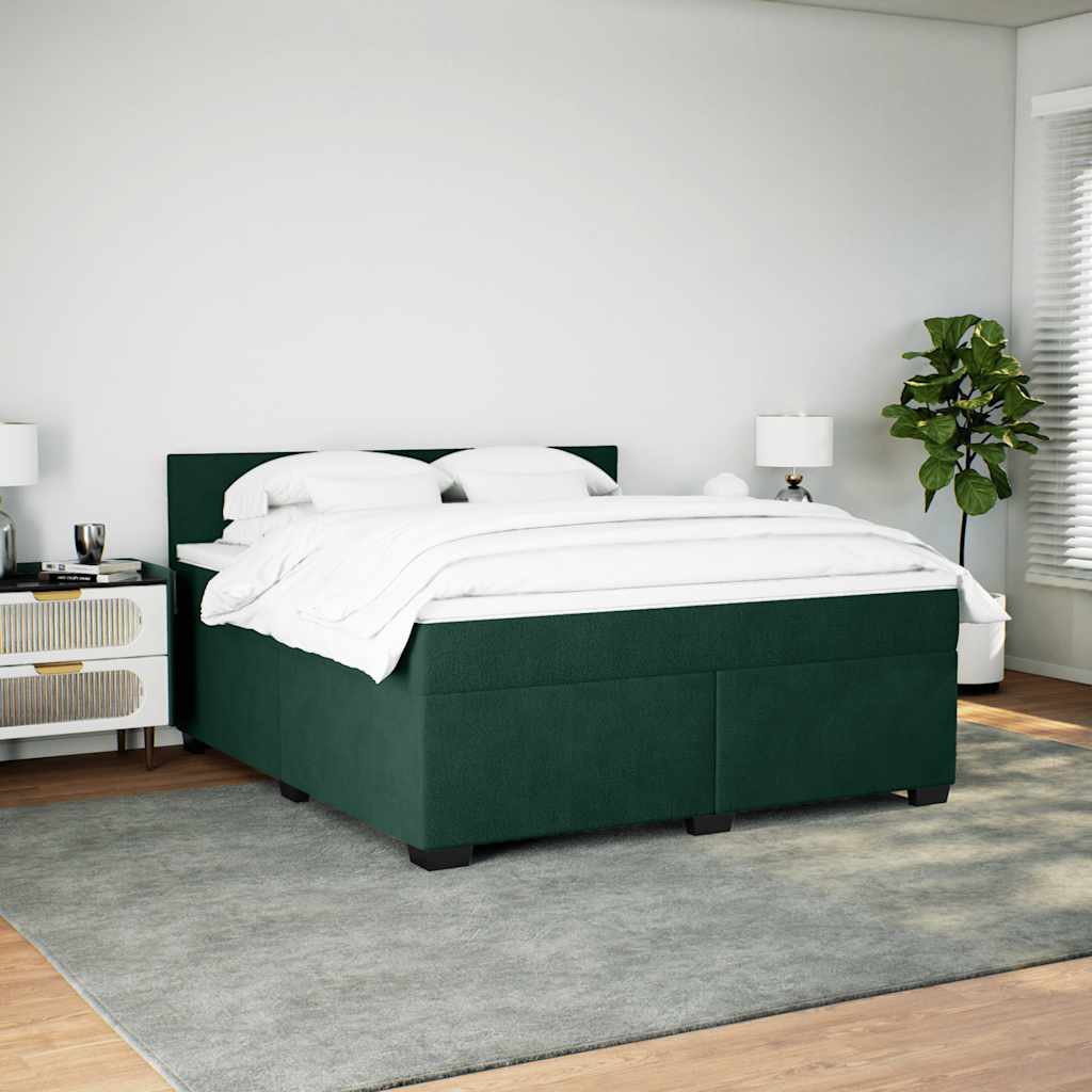 Sommier à lattes de lit et matelas Vert foncé 180x200cm Velours - XIOS