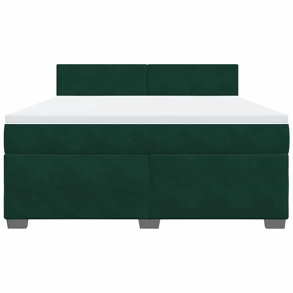 Sommier à lattes de lit et matelas Vert foncé 180x200cm Velours - XIOS